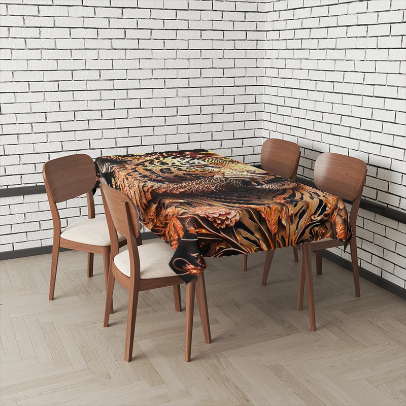 Home tablecloths for dining table decoration Natural and Animal Styles rectangular table accessories cloth Anti-stain tablecloth