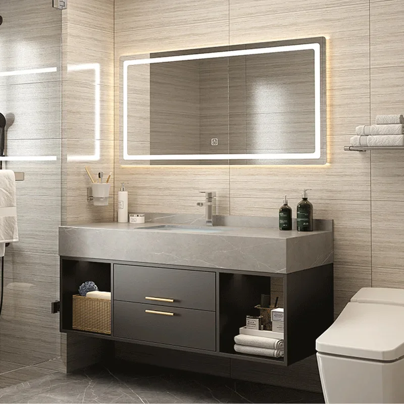 Hot sell waterproof modern bathroom furniture luxury vanity sink sets wall mounted clearance  cabinets and vanities