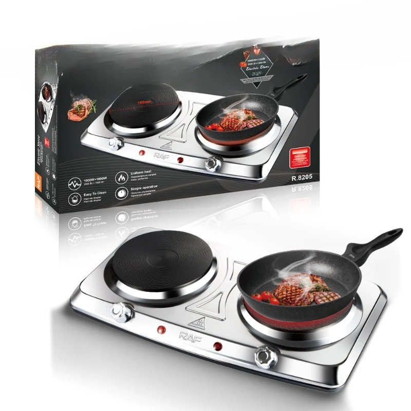 

Air Force Hot Sale Dual Burner Cooking Easy Cleaning Base Portable Household Electric Stove Hot Plate