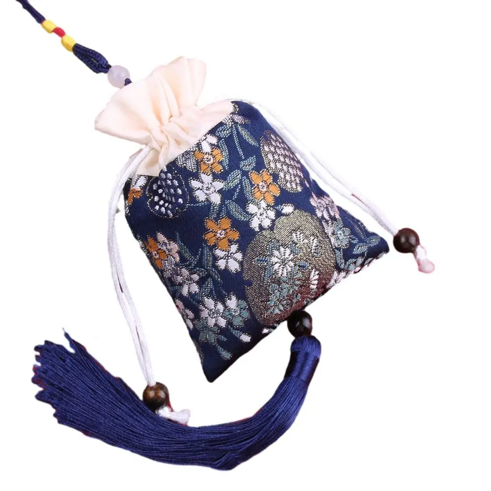 Sac à Pompon Floral de Grande Capacité pour Emballage de Bijoux, Décoration Hanfu pour Chambre à Coucher