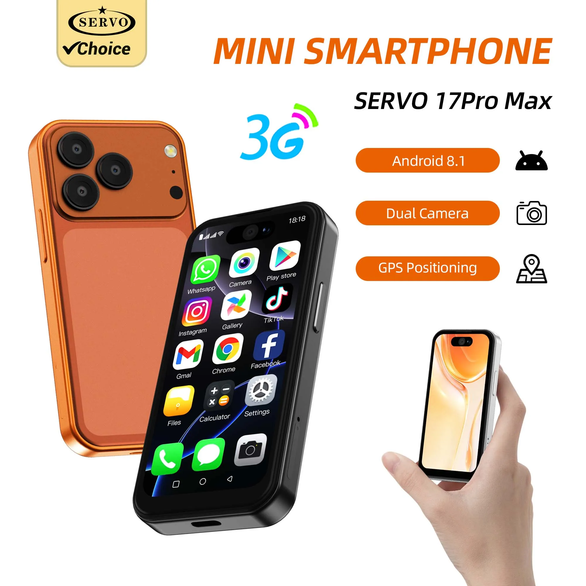 SERVO Mini Android Smartphone 3.75