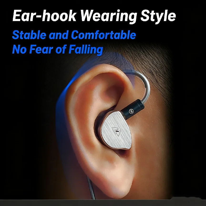 

Наушники-вкладыши BQEYZ BQ10 IEM с проводным подключением HiFi, игровые, с 12-мм динамическим драйвером PET, съемный кабель 0,78 мм с 2-контактным разъемом, посеребренный кабель OFC