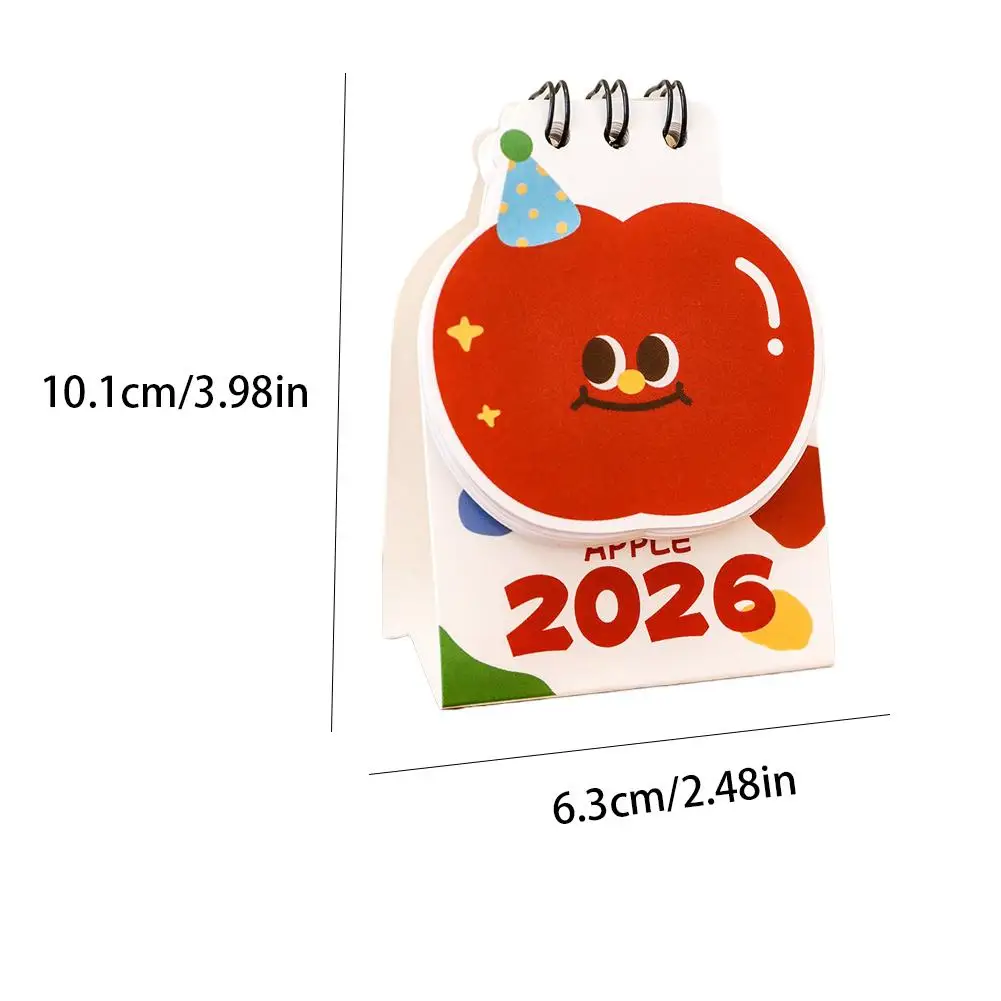 

Мини-настольный календарь на 2026 год, милый настольный орнамент, портативный дисплей, планированный календарь в регистрации, идеальный подарок, приз, офисные канцелярские принадлежности