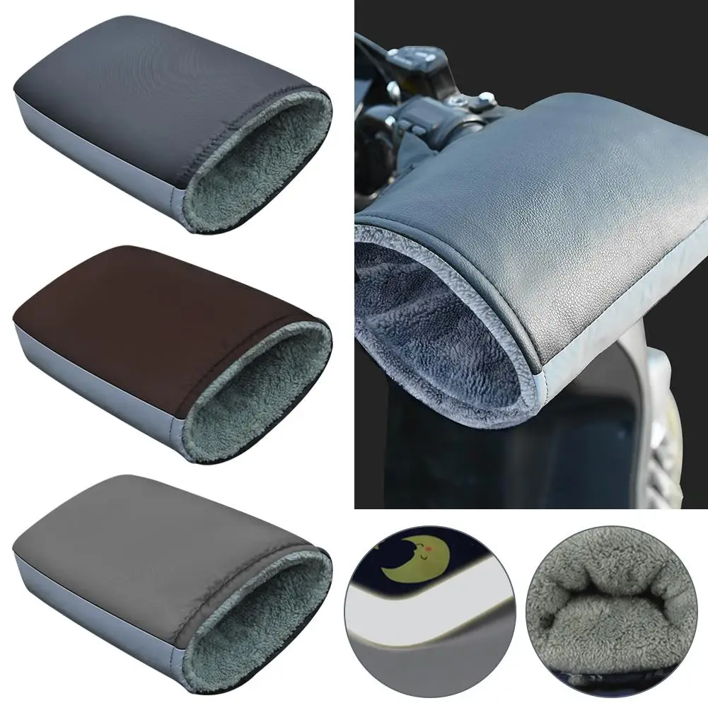 Winter Motorcycle Fleece Warm Hand Handle Cover Cold Electric Windproof Handle And Tools Heat Cover Insulation Thickened Bi V1S9