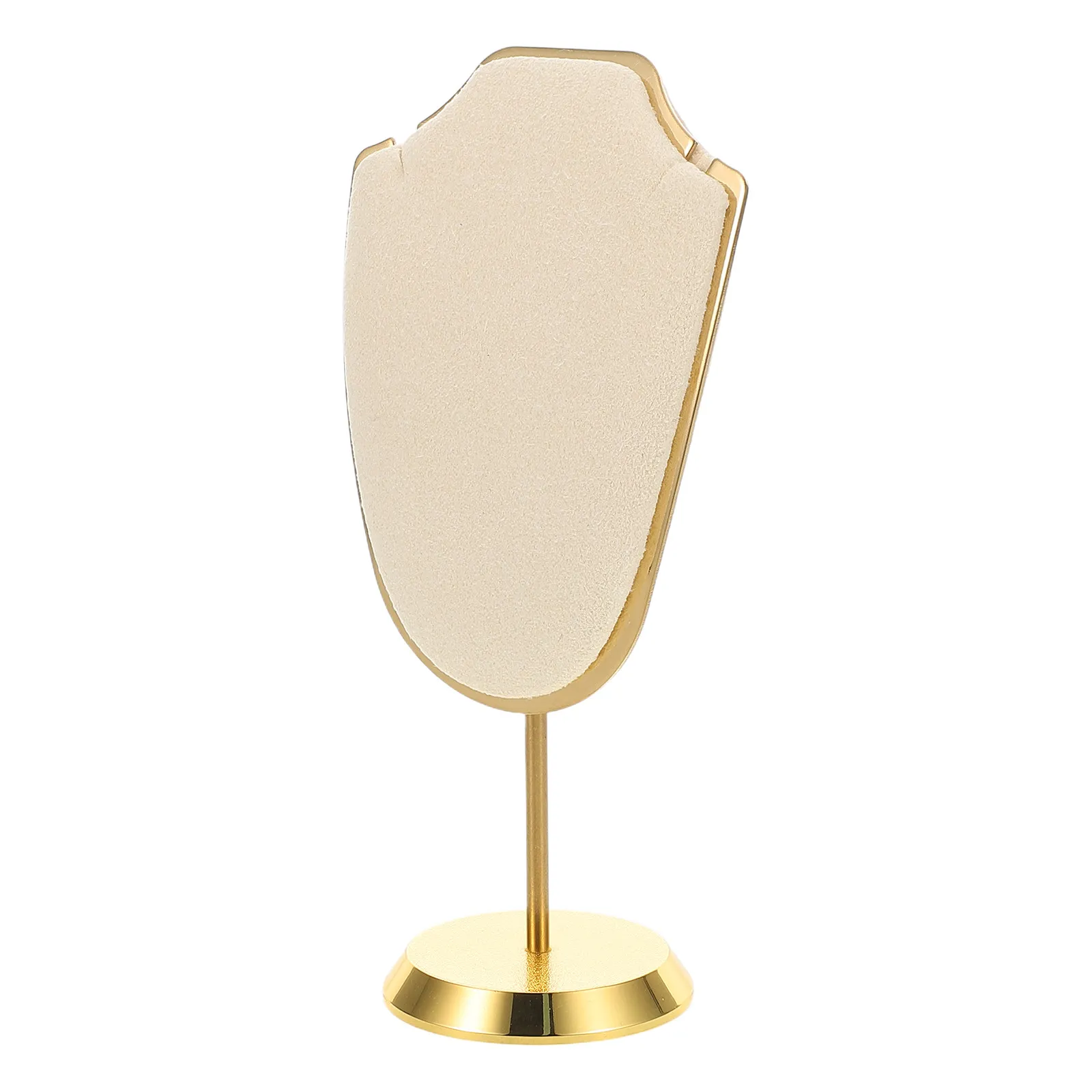 

Aluminium Alloy Necklace Display Jewelry Stand Multi-Color Microfiber Organizer for Pendants Live Streaming Retail Store Rack