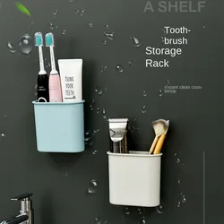 Plastic Toothbrush Holder Stand Black/Transparent/Grey Storage Box Tooth Brush Holder Plastic Wall Mounted Toothbrush Case