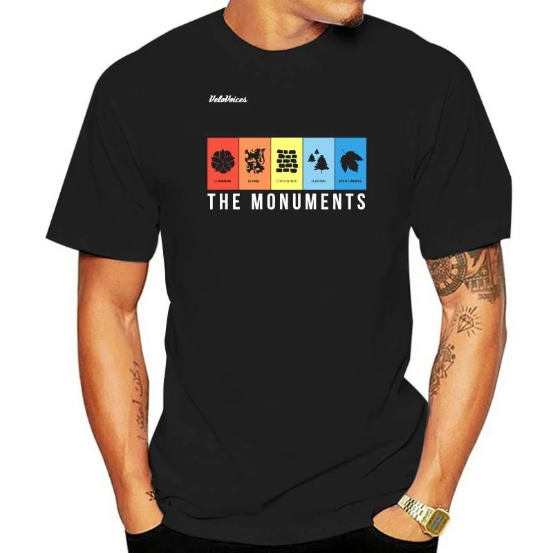 LE VeloVoices Monuments T Shirt Men And Women Cycling Paris Roubaix Summer Birehday Gift Party Tees