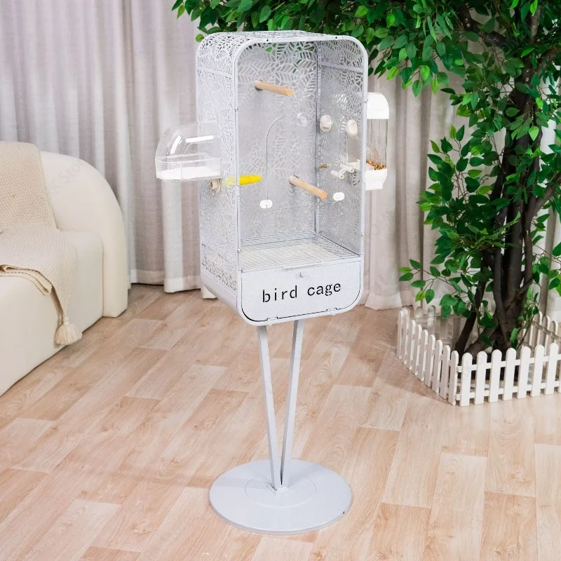Large Acrylic Villa Bird Cage, Viewing Aviary for Budgie Cockatiel Peony Java Sparrow Pet Bird Home DIY Decoration Accessory