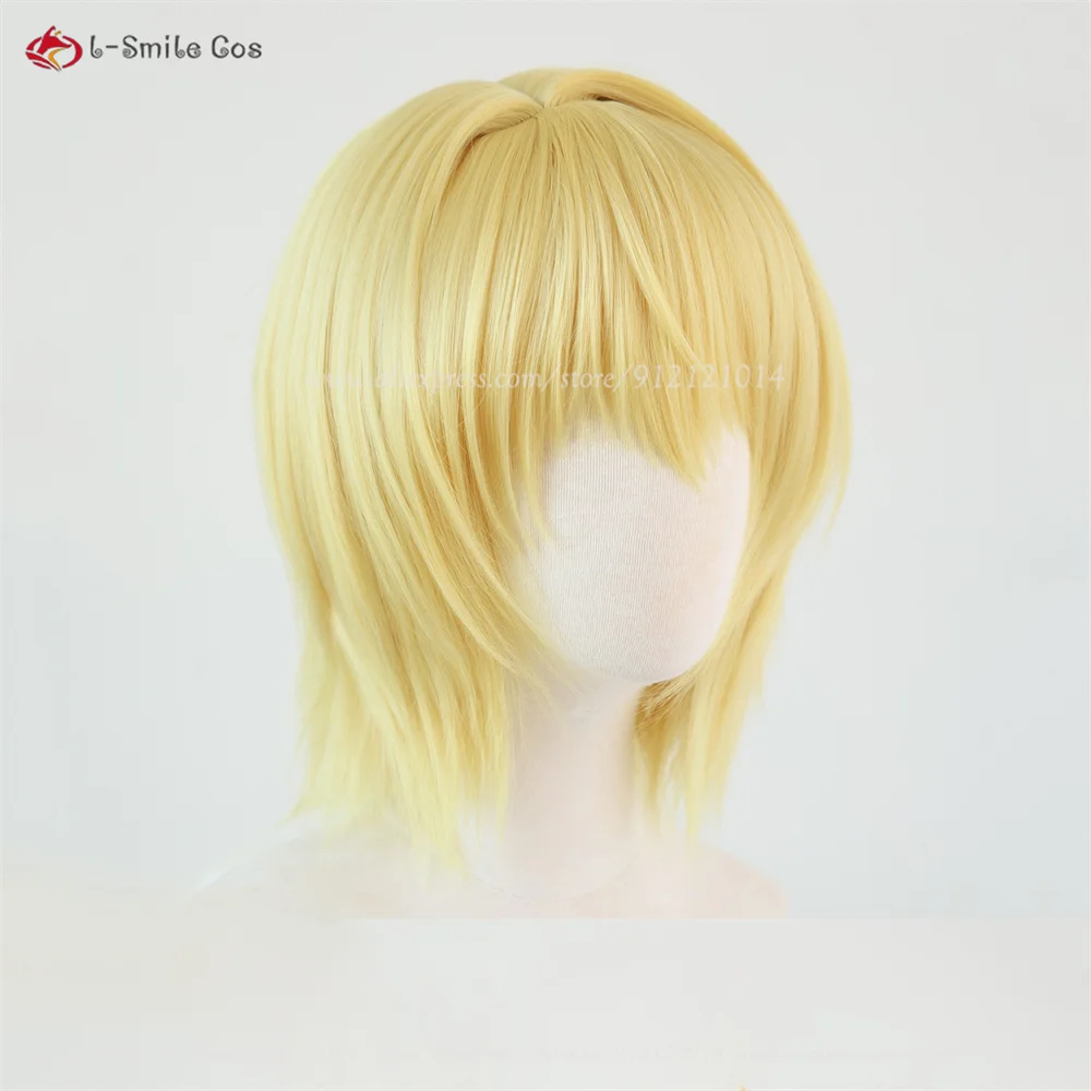 Kurapika Cosplay perruque dorée perruques courtes pour hommes femmes Kurapika Kurta Cosplay Anime perruque résistant à la chaleur cheveux synthétiques Halloween