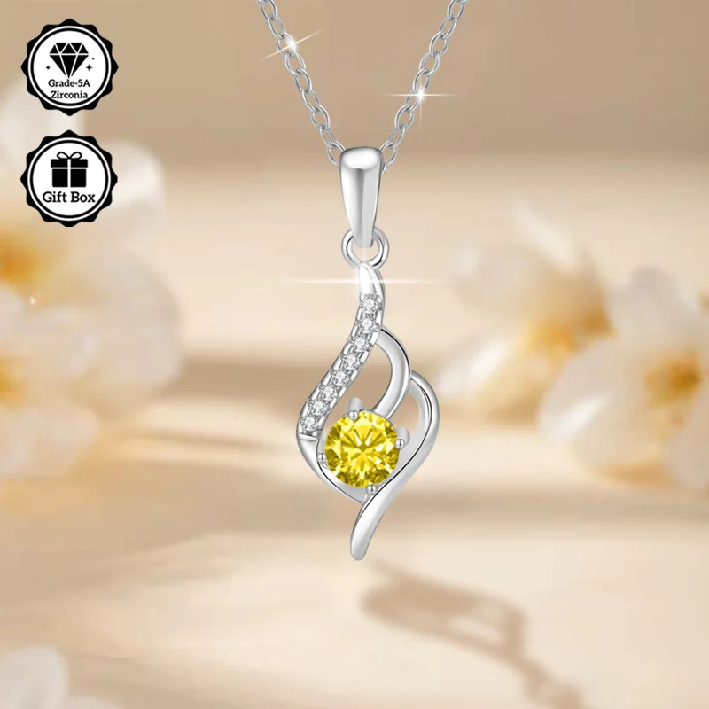 مجوهرات LAMVOICE للنساء/قلادة مضادة للحساسية، هدية عيد الميلاد، قلادة زركونيا 0.5 قيراط، مجوهرات عالية الجودة #5