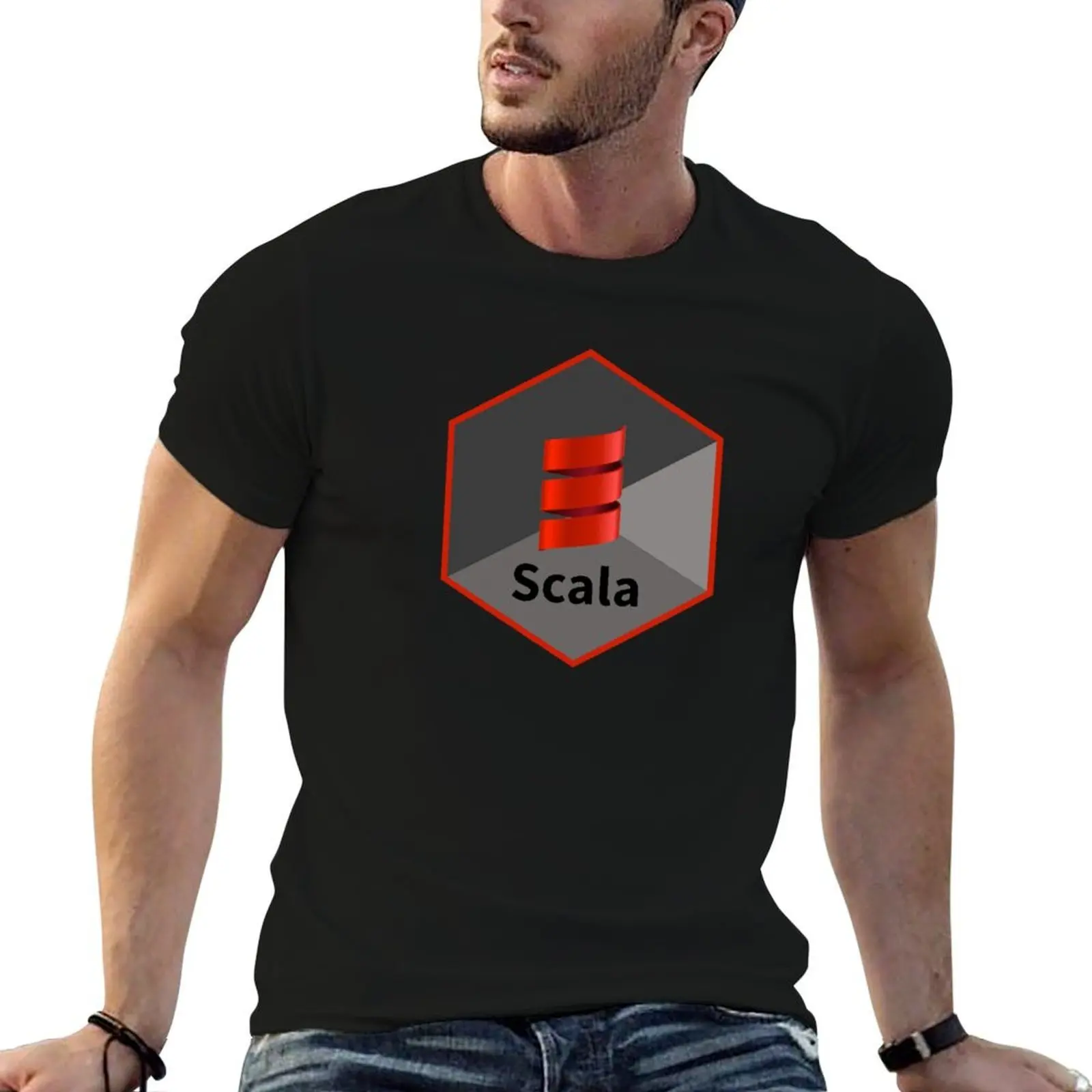 hexagonal scala T-Shirt topping plus size clothes T-shirt men