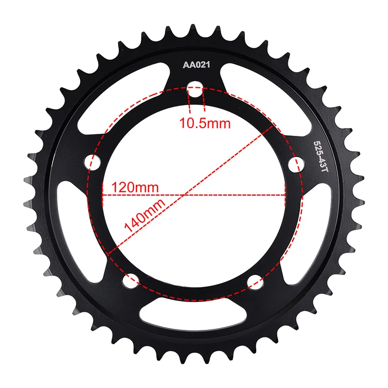 525-17/18/43/45/47T Front Rear Sprocket for Triumph 900 865 Thruxton Ace Cafe Scrambler Bonneville SE T100 Spirit Steve Mc Queen view 3