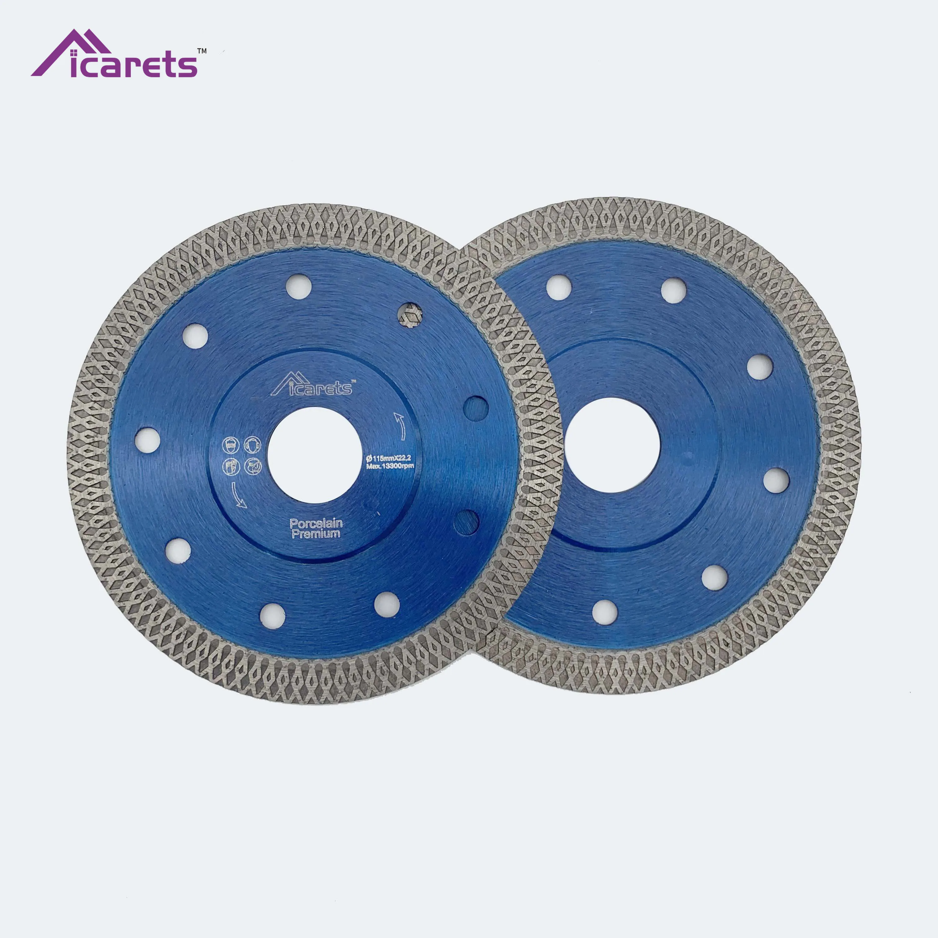 ICARETS-hojas de sierra multiherramienta para mármol, granito, sierra de cerámica, 115mm, disco de corte para azulejos de porcelana, amoladora