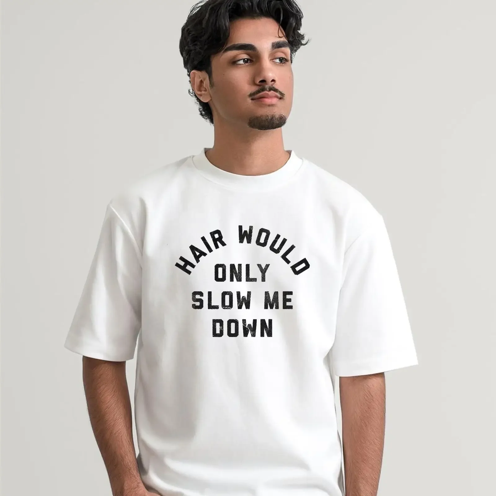 Funny Bald Man T Shirt Aerodynamic Smooth Head Gag Sarcastic Humor 100 Cotton vintage Washed Versatile Slightly Stylish Soft
