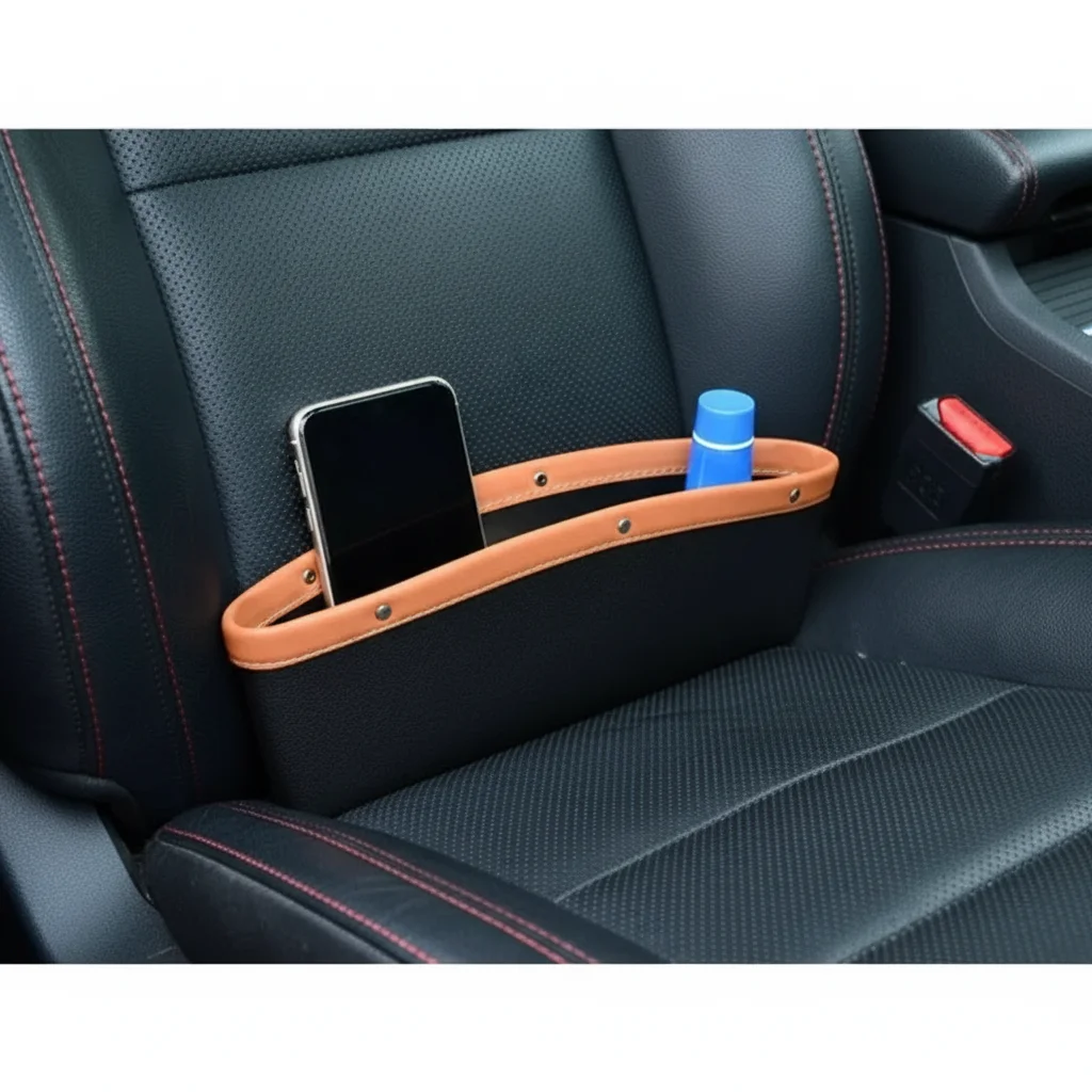 Car Seat Gap PU Storage Case Organizer Bag Auto Accessories for Empty Space