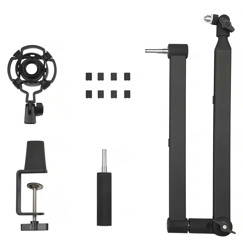 

Низкопозиционный микрофонный штанга, 360° ° Вращающаяся подставка для микрофона, держатель для микрофона с адаптерами 3/8 дюйма 5/8 дюйма, кронштейн для микрофона