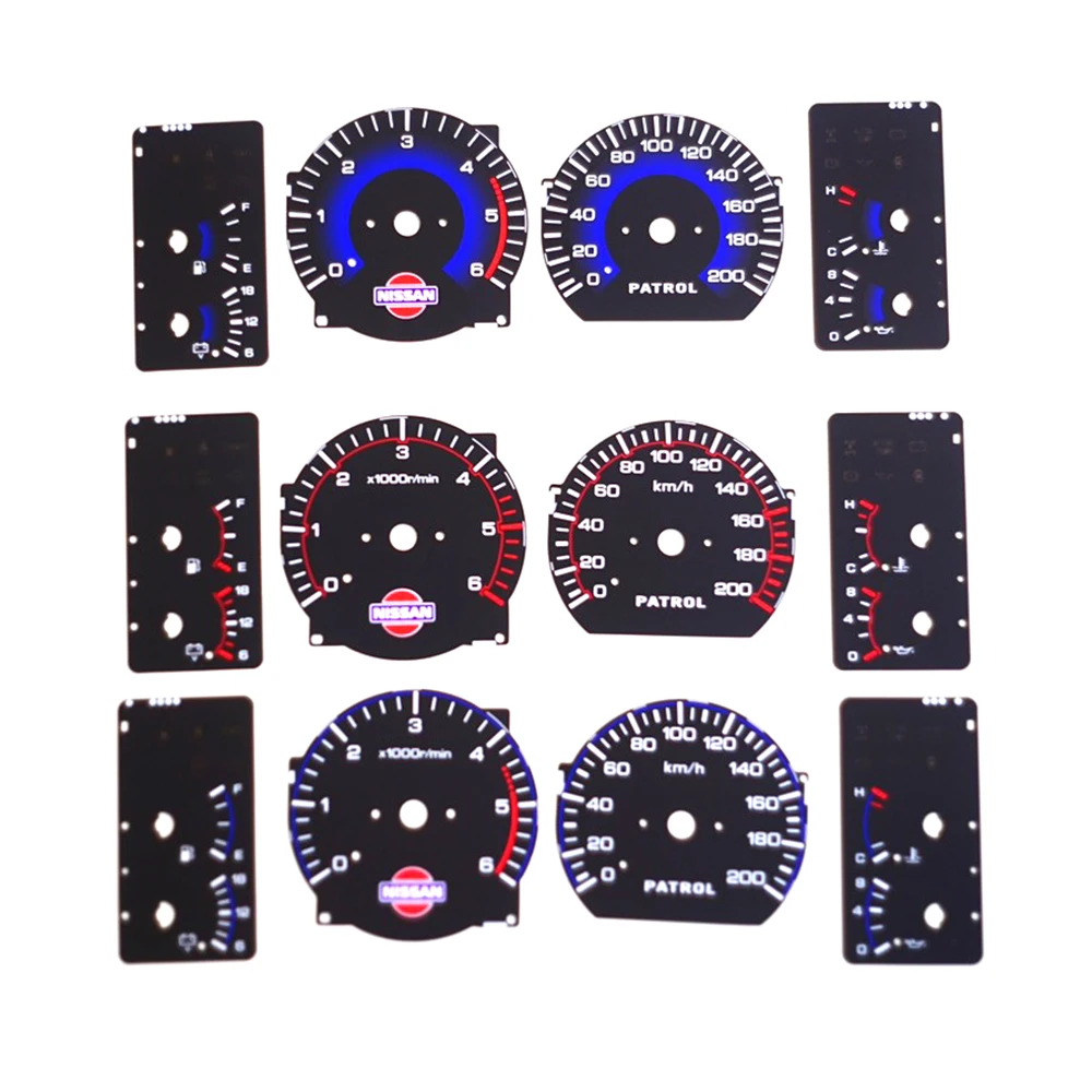 Automotive Interior Dashboard Lining Accessories For Nissan Patrol Y60 Dashboard Interior Patch Y60 Patrol Speed Display Pad