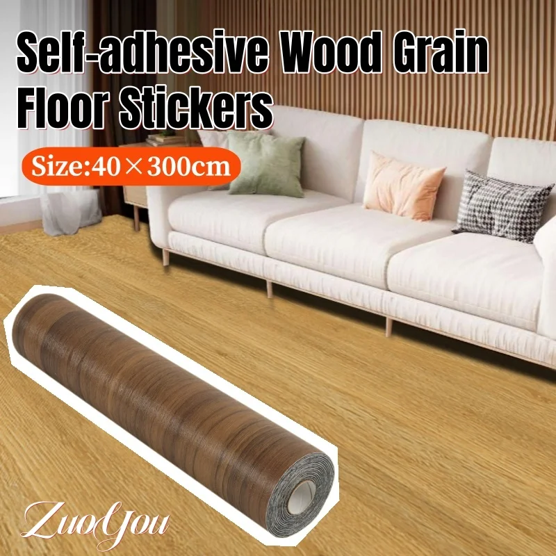 

Wood Grain Peel & Stick Waterproof Vinyl Floor Sticker for Bedroom Living Room Flooring/Wall Panls Decor Self Adhesive Wallpaper