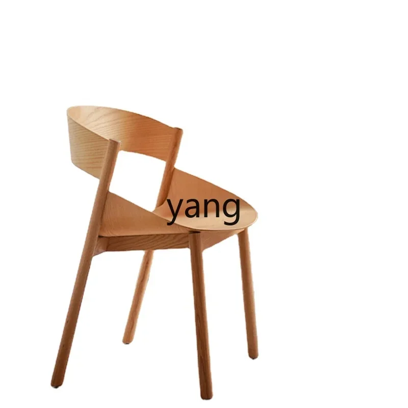 Yjq Modern Minimalist Solid Wood Dining Chair Home Small Apartment Restaurant Back Stool Subnet Red Desk Chair