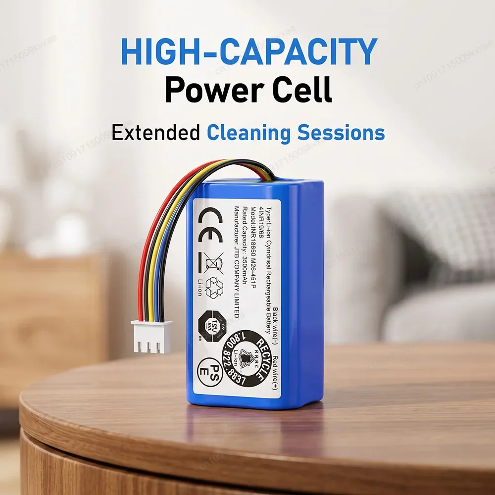 14.8V 14.4V 18650 Lithium Ion Battery for Proscenic 800T 820P 830P, Robotic Vacuum Cleaner Replacement for Liectroux C30B XR500