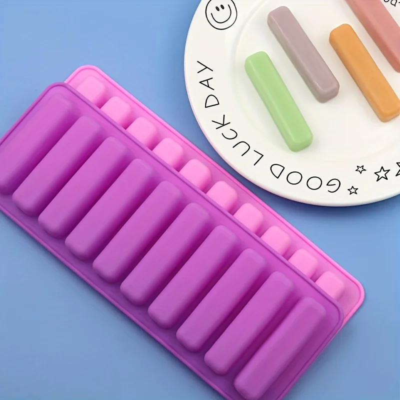 2Pieces Silicone Chocolate Stick Molds Finger Biscuit Baking Moulds Long Strips Cookie Mould Nonstick Ice Cube Tray