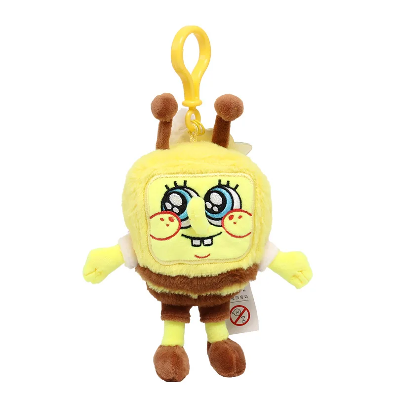 Kawaii حقيقية سبونجبوب أفخم قلادة جديدة عبر خلع الملابس ستار المفاتيح قلادة المرأة حقيبة قلادة فتاة هدية هدية الكريسماس #3