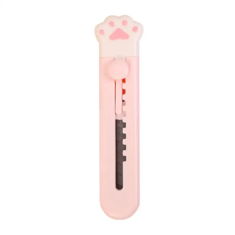 Kawaii Mini Pocket Cat Paw Art Utility Knife Express Box Knife Paper Cutter Craft Wrapping Refillable Blade Stationery Big sale