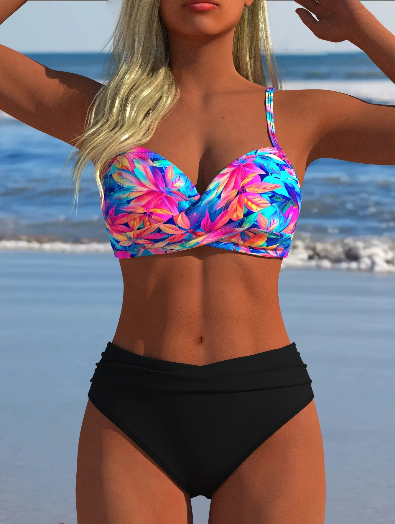 New Women's Swimwear Swimming Suit Beach Outfits Summer Beach Festival Vacation Travel Sexy Luxury Modern Two Piece Set Bikinis