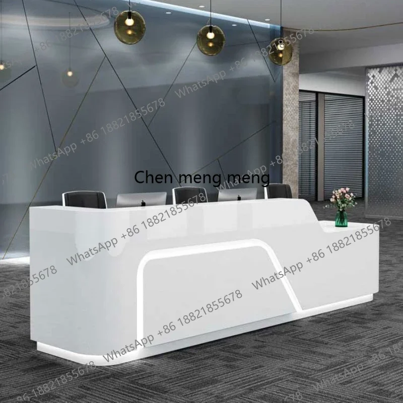 X188 Simple Counter Reception Desks Front Desk Coffee Shop Reception Desks Customer Artificial Board Furniture Zum Empfang