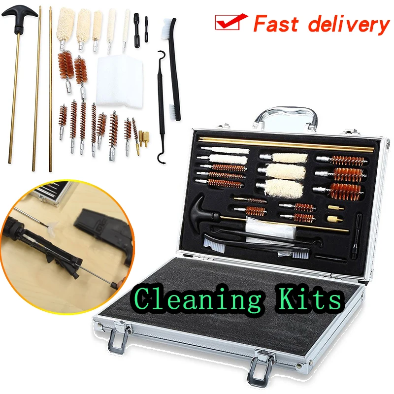 74PCS Universal Gun Cleaning Kit Pistol Hunting Rifle Shotgun Firearm Cleaner for Hunting For AR15 AR10 M4 M16 AK47 Glock