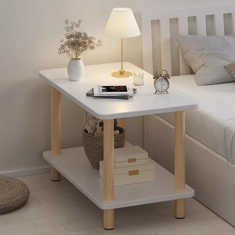 Wooden Minimalist Night Table Cheap Modern Organizer White Bedside Table Storage Small Mesa Mesitas De Noche Bedroom Furniture