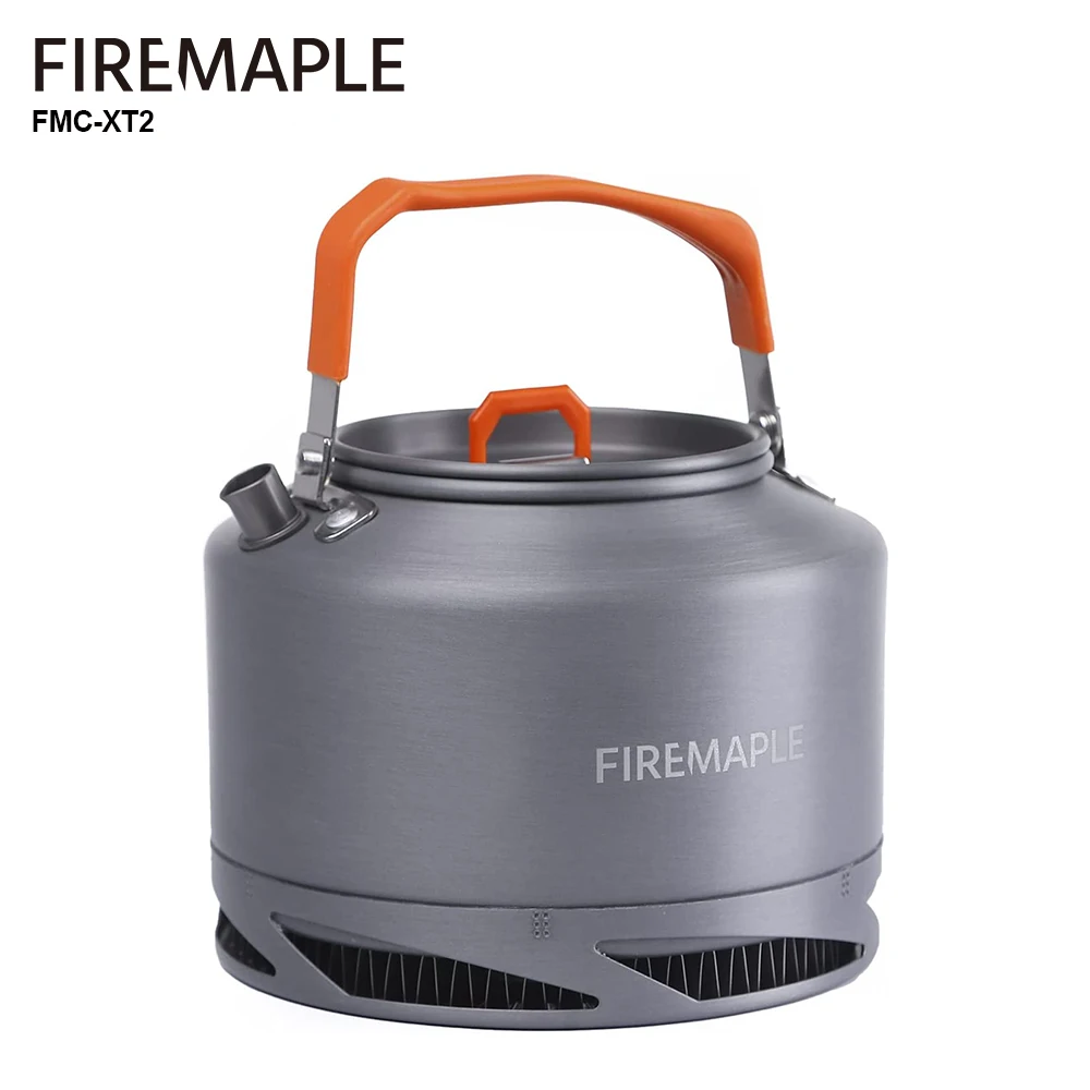 Ognisty klon piesze wycieczki czajniczek Outdoor Camping naczynia kuchenne wymiennik ciepła czajnik piknikowy herbata dzbanek do kawy 0.8L/1.3L z filtrem FMC-XT2