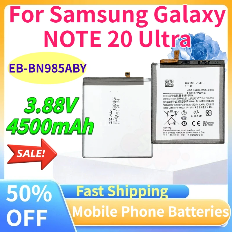 New EB-BN985ABY 4500mAh Mobile Phone Batteries for Samsung Galaxy NOTE 20 Ultra Phone Batteries Replacement Battery Compatible