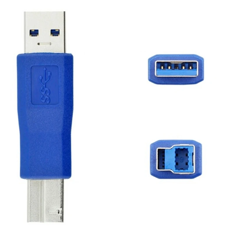 ADT-Link USB 3.0 타입 A 수컷에서 타입 B 수컷 플러그 어댑터 표준 변환기 AM에서 BM 커넥터 데이터 전송용