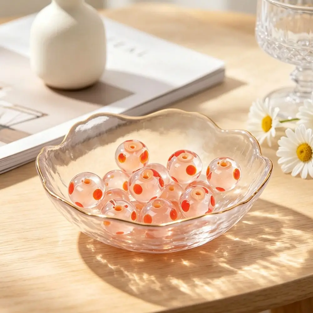 With Hole Glass Fruit Beads Colorful 43 Styles Fruit Charm Beads Handmade Fired 3D Fruit‑shaped Handmade Glass Beads for 20pcs