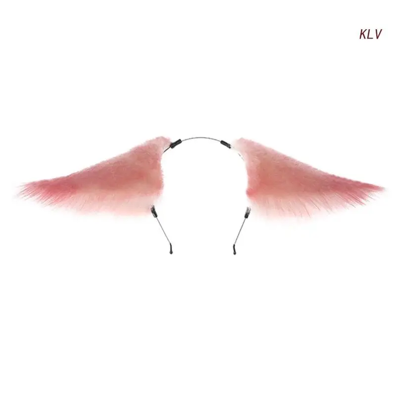 Cosplay Cartoon Roze Kleur Vossen Oren Haar Hoepel Vrouw Make-Up Hoofdband Voor Easter Halloween Cosplay Haaraccessoires