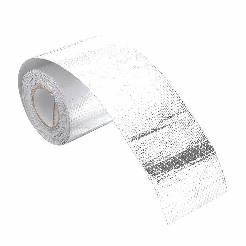 5M*5cm Exhaust Pipe Insulation Tape Aluminum Foil Thermal Wrap Titanium Heat Wrap 100% Brand New Durable Useful