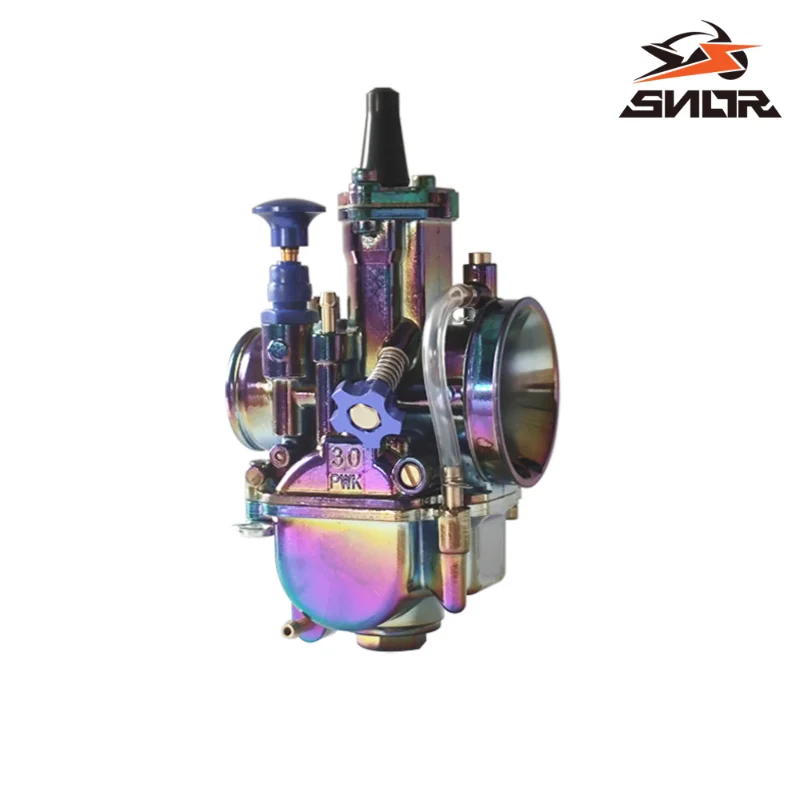 SNOR PWK Carburetor 21 24 26 28 30 32 34mm Colorful Version With Repair Kit For 2/4 Stroke 50-300cc Dirt Bike Scooter ATV