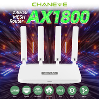OpenWRT WiFi 6 Router Dual-Band 2.4G 5.8GHz Gigabit LAN Wireless Mesh Signal Extended Coverage AX1800Mbps 802.11ax Access Point