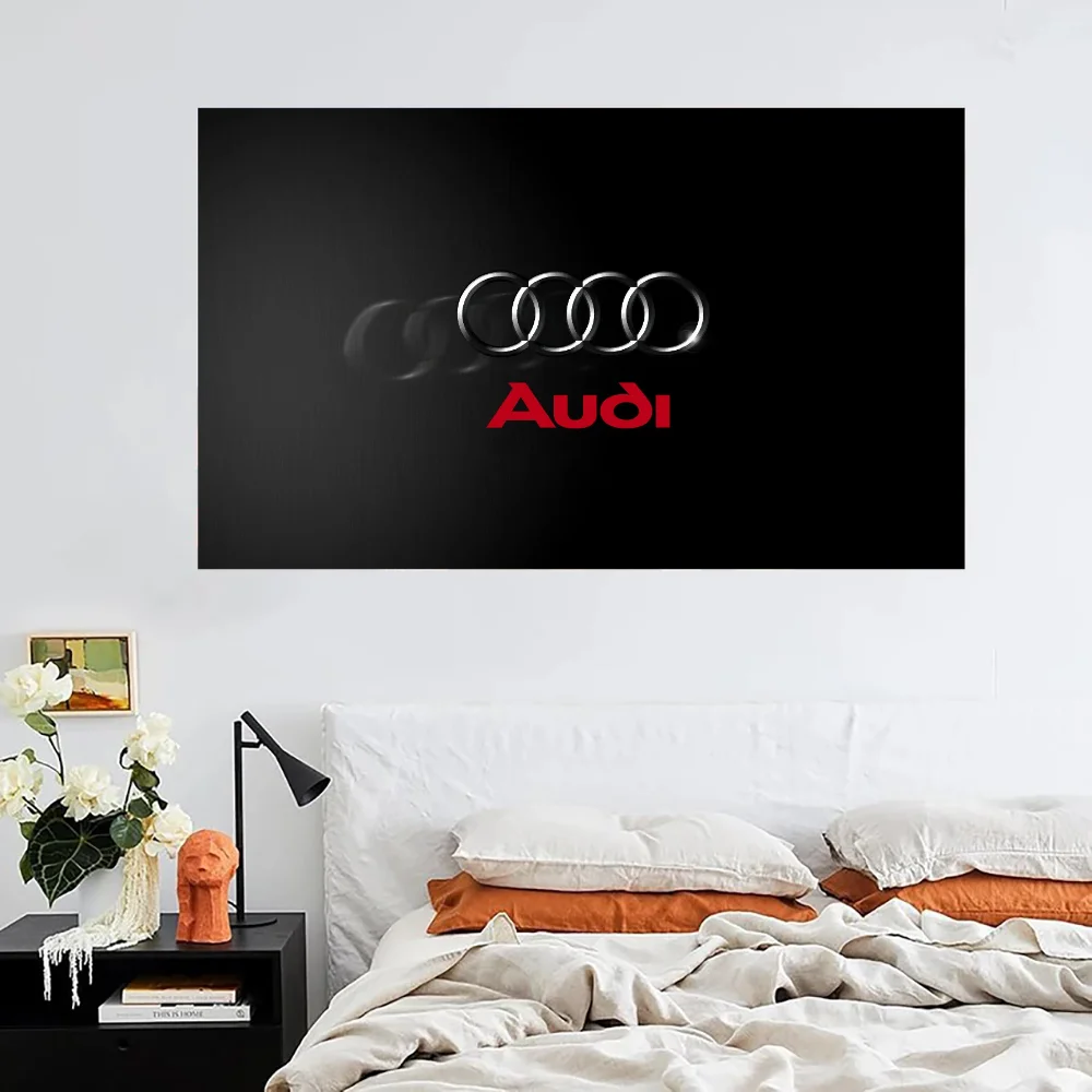 A-audi Logo Custom Flag to Hang Decorative Flags and Banners Home Garden Flags for Rooms Outdoor Decorations Garage Decoration