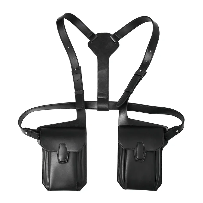 Unisex Chest Rig Bags street Hip Hop Clothing Vest Bag Multi-function Men Tactical Chest Pack Black Leather women Vest Backpacks