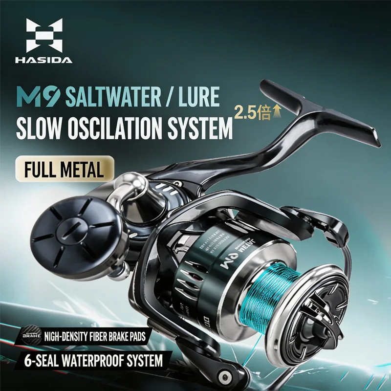 Trolling Reel - HASIDA M9 Spinning Reel Tam Metal