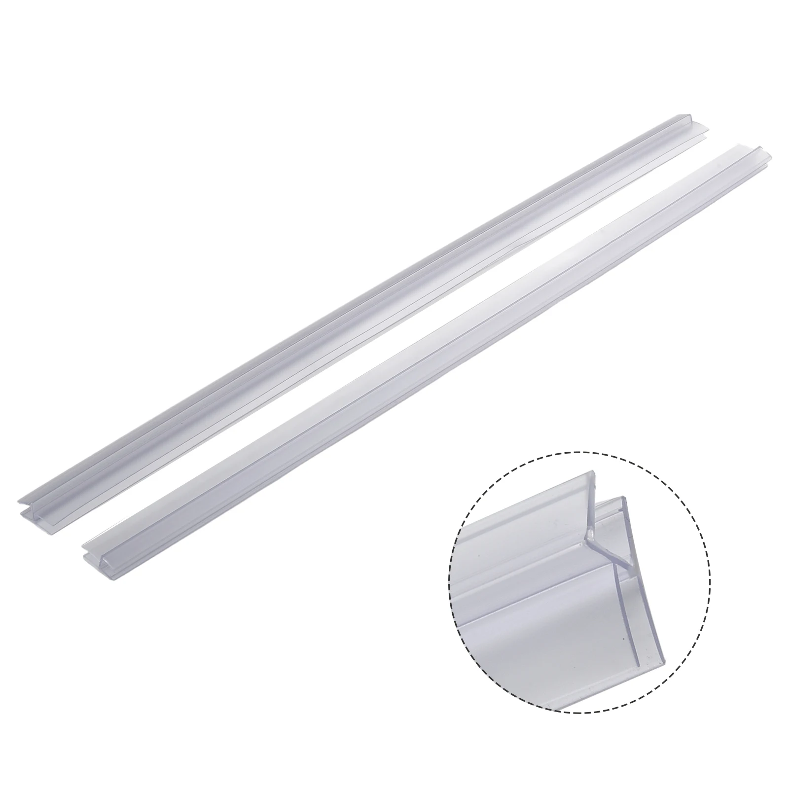 2pcs 50cm Shower Screen Seal Strip~ 4-6mm For Bath Shower Screens~ Doors Strip Seal Fits Glass Seals ~Gaps Home Improvement