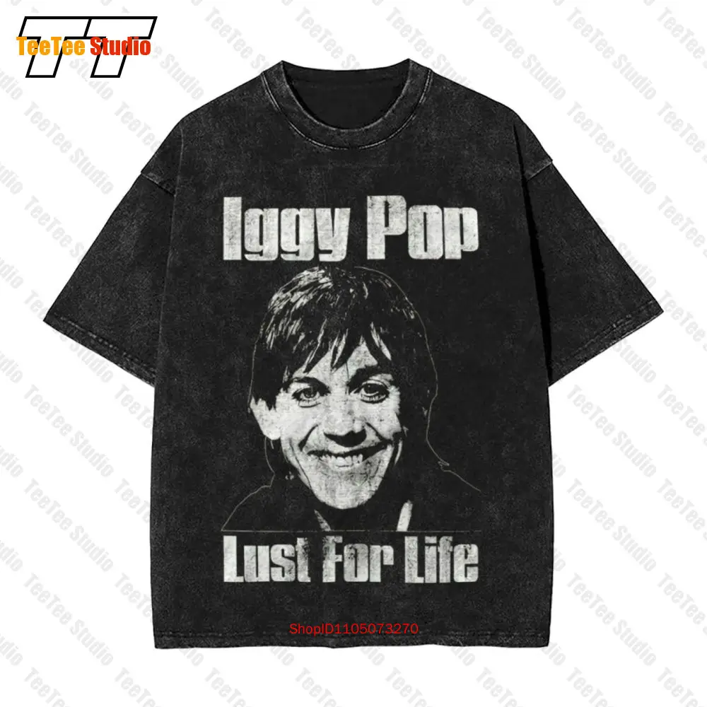 

Iggy Pop Lust For Life Mens Licensed Rock N Roll Band Stooges Vintage Oversized T-Shirt E2KG