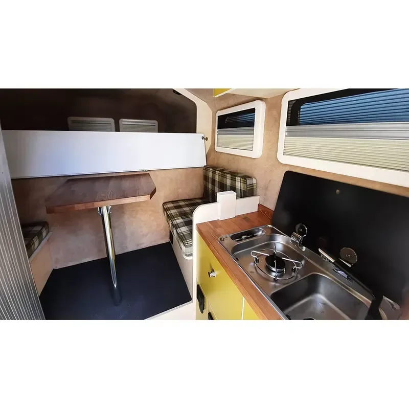 8 Foot Bed Pop Up Shell for Truck Camper with Shower and 19m Composite Big Lifting Jacks for F150 Pickup and Jeep Gladiator