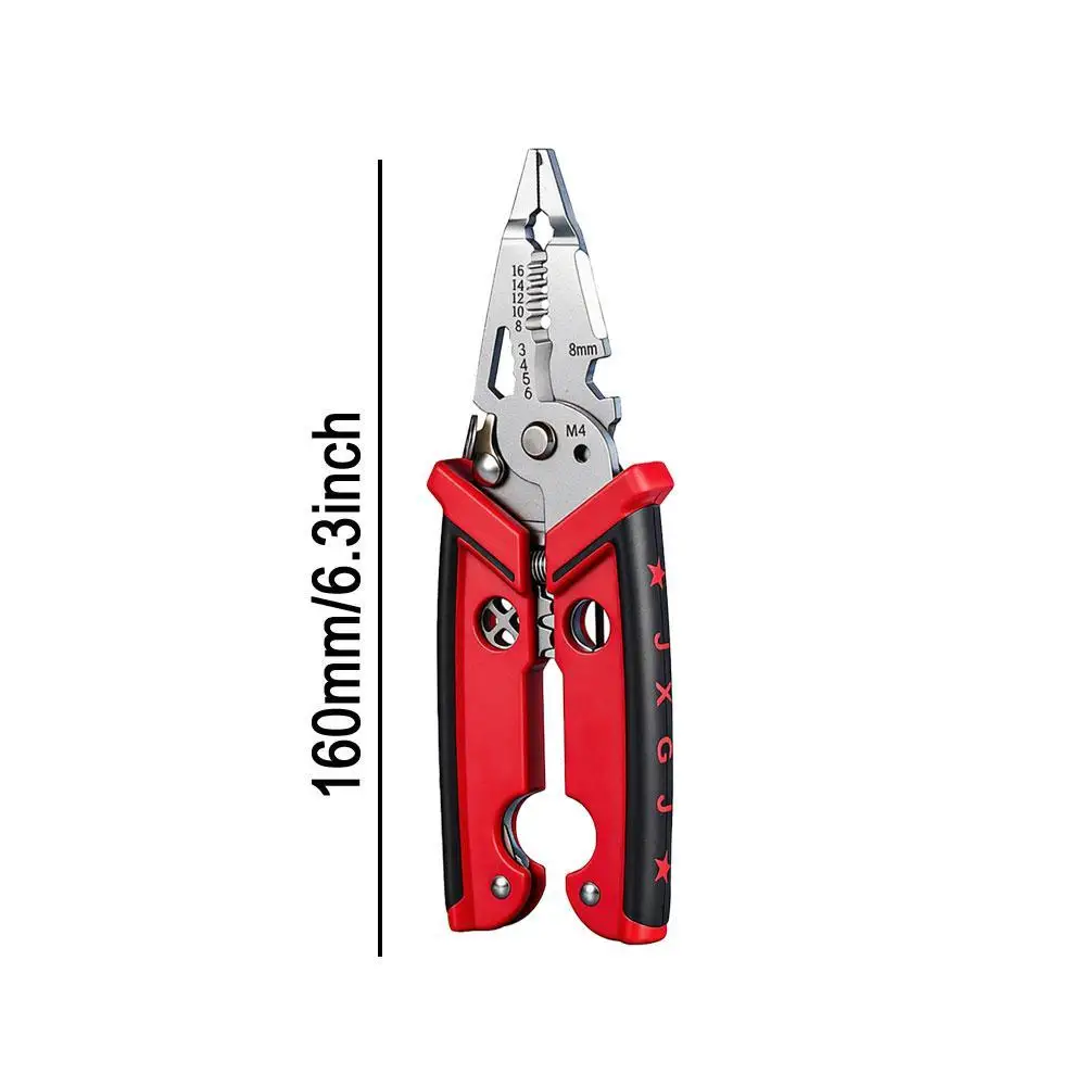 18 in 1 Multipurpose Wire Stripper Electrician Crimpe Pliers Double-blade Wire Stripper Pliers Professional Hand Tool image 6