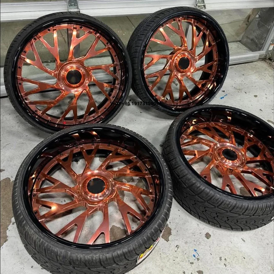 

Deep Dish 2 Pieces Rose Gold 6x139.7 5x127 6x5.5 Forged Wheels 24 26 28 Inch Forgiatos Rims for Wagoneer