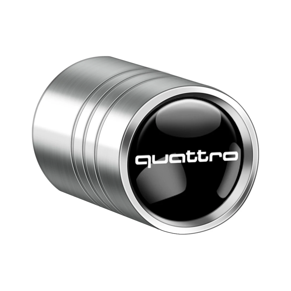 

Комплект из 4 металлических колпачков для ниппелей автомобильных колес (для Audi quattro A3, A2, A4 B8 8P, B9 8V, B6, A5, A6, TT, A1, Q2, Q3, Sline) – Автоаксессуары