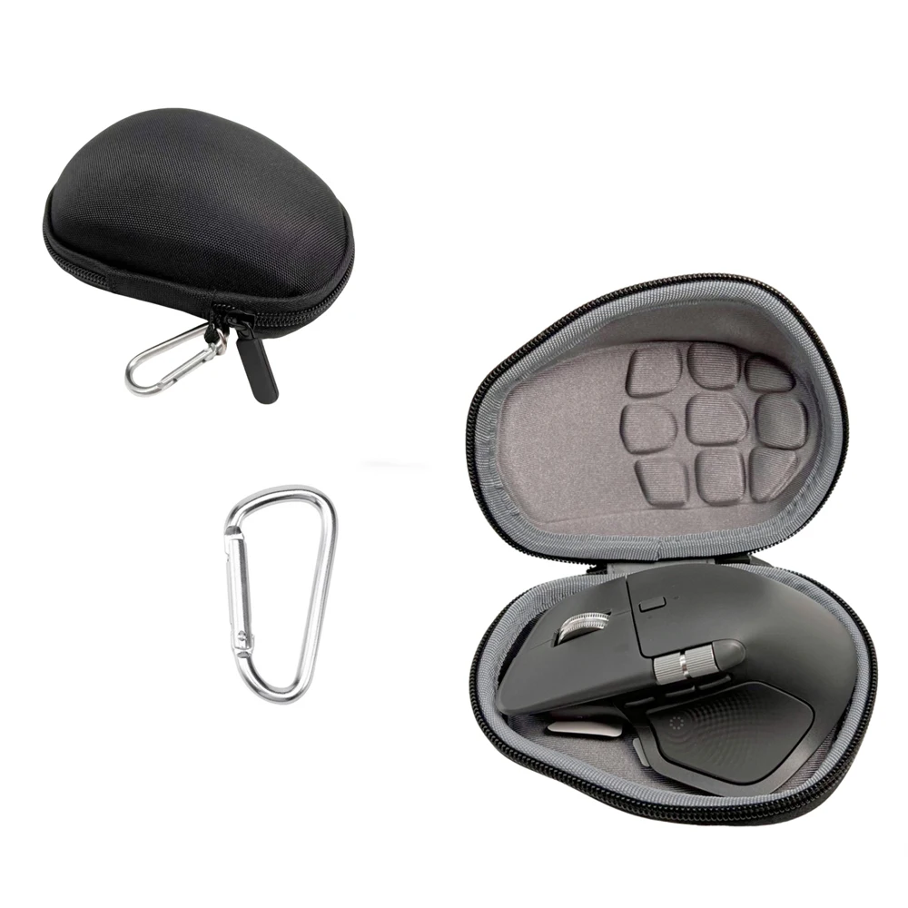حافظة ماوس صلبة لماوس لوجيتك MX Master 4/3S اللاسلكي، حقيبة حمل للسفر حقيبة تخزين واقية مع مشبك حلقة تسلق #1