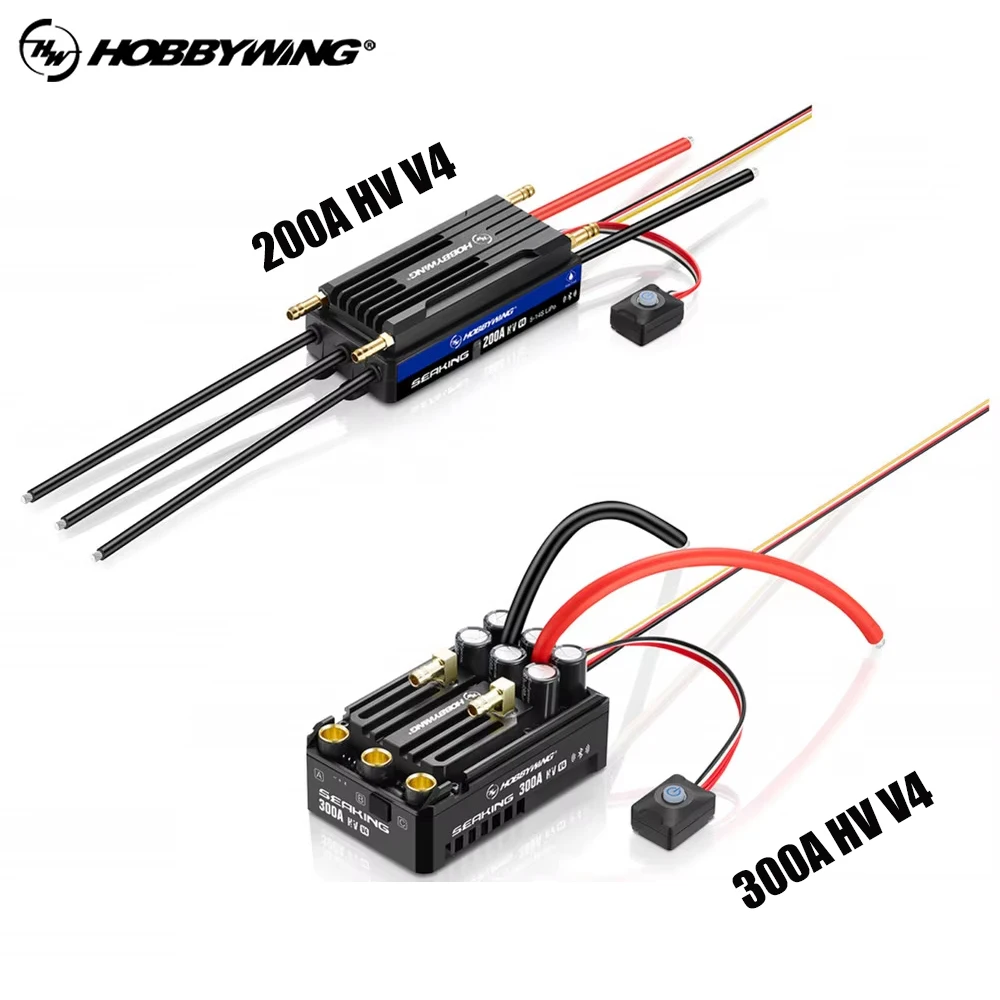 

Newest Hobbywing SeaKing 200A Or 300A HV V4 14S High Voltage / High Power Brushless ESC Built-in Bluetooth For RC Boat